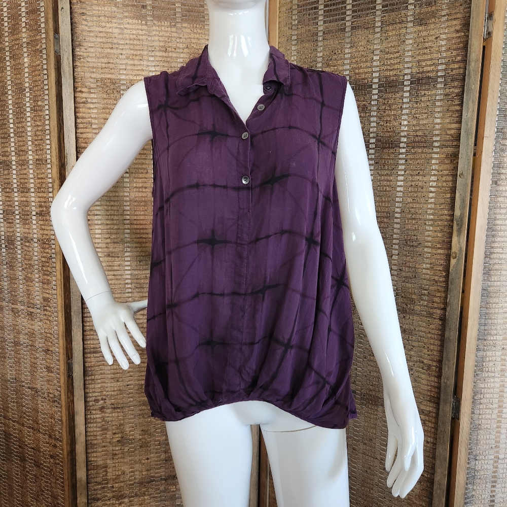 Rock & Republic Tie Dye Sleeveless Top, Sz LG